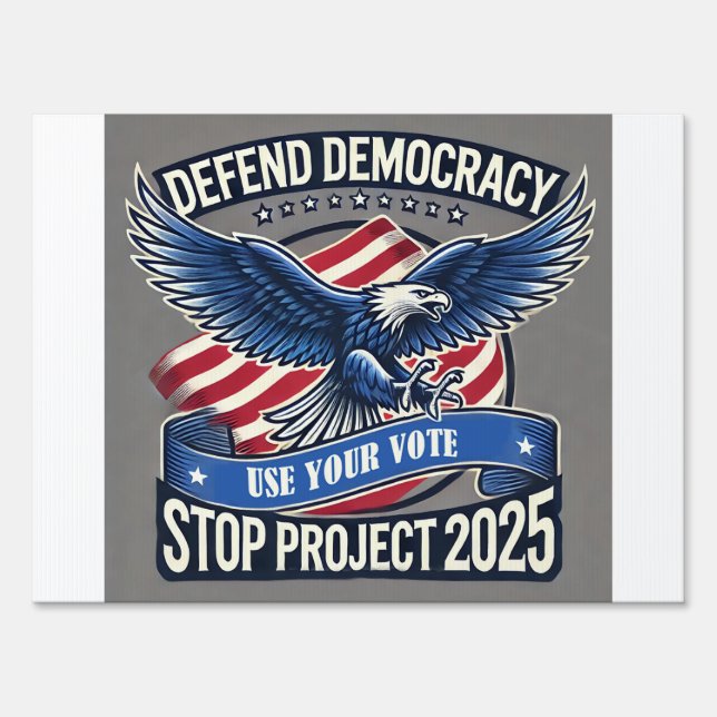 Help Stop Project 2025 Sign (Back)