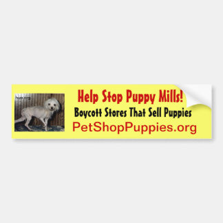 Help Stop Puppy Mills Bumper Sticker
