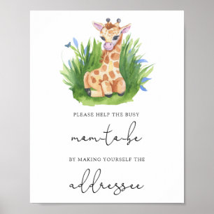 Help the Busy Mom-to-Be Address an Envelope Poster