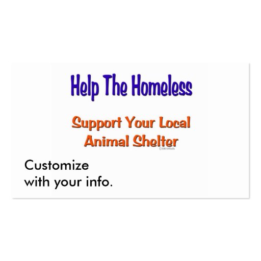 Help The Homeless Business Card | Zazzle