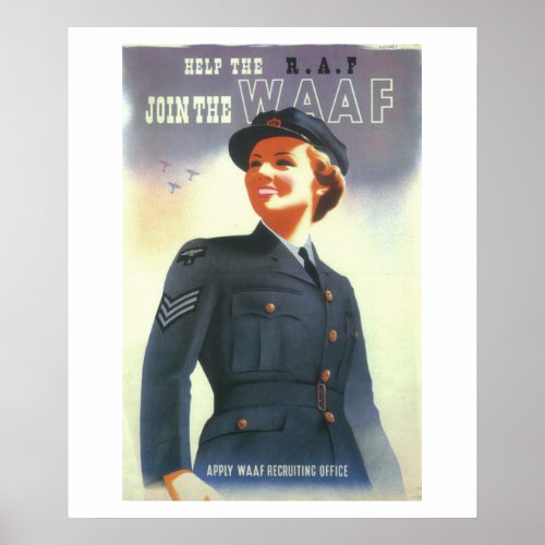 Help the RAF Join the WAAF_Propaganda Poster