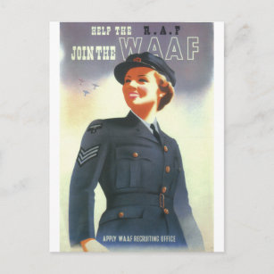 Help the R.A.F. Join the WAAF_Propaganda Poster Postcard