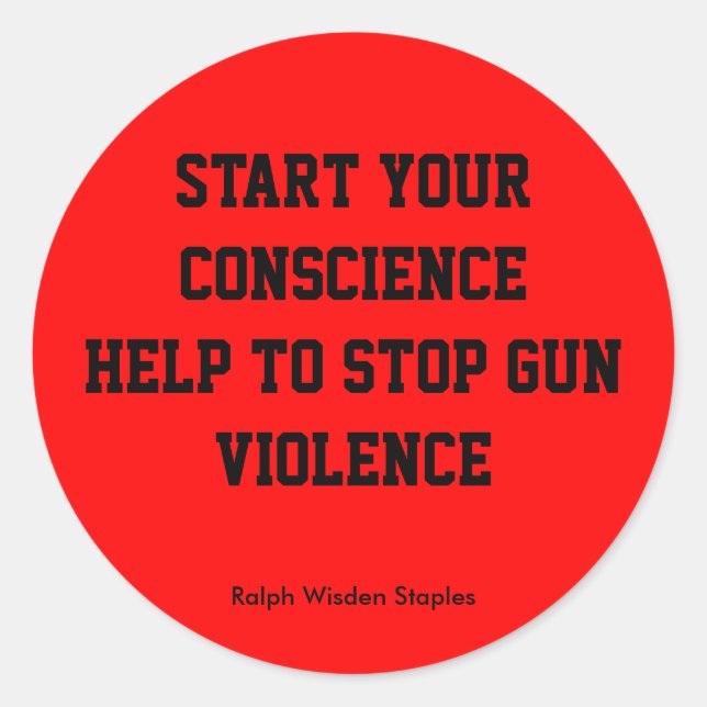 Help to stop gun violence classic round sticker (Front)