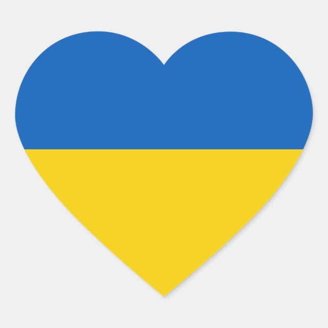 Help Ukraine Flag Heart Sticker (Front)