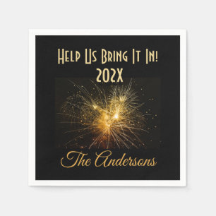 Help Us Bring It In! Roarding 20's New Year's Eve Napkins