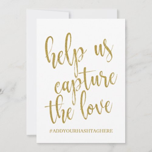 Help us Capture the Love Affordable Sign