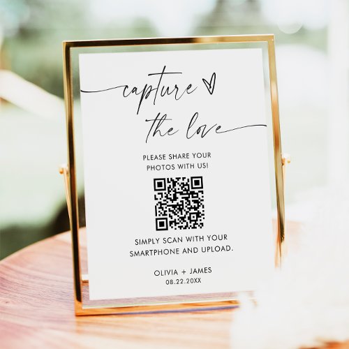 Help Us Capture The Love Sign Minimalist Wedding Poster