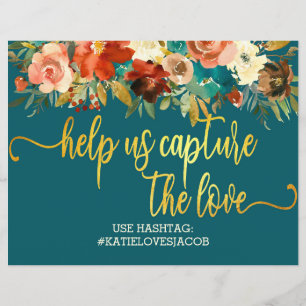 Help Us Capture the Love - Teal & Orange Wedding