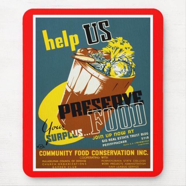 Help Us Preserve Food Mouse Pad (Front)