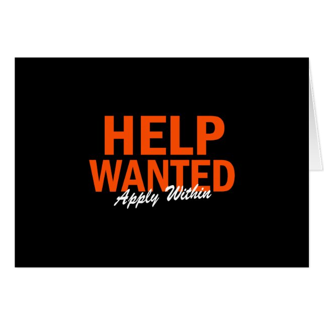 Help Wanted Apply Within Cards (Front Horizontal)