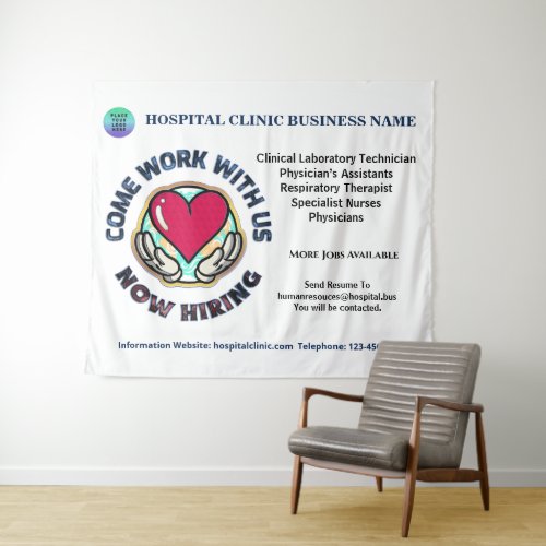 Help Wanted Business Hiring Personalize Sign Tapestry