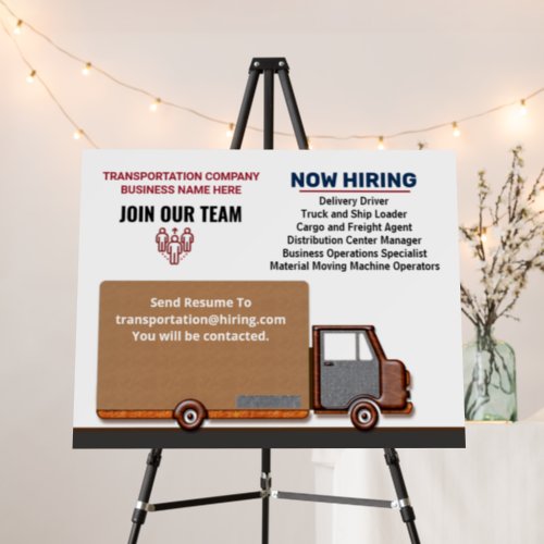 Help Wanted Business Now Hiring Personalize   Foam Board