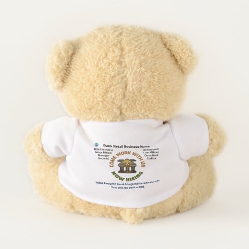 Help Wanted Hiring Custom Promotional Teddy Bear