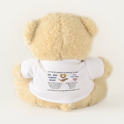 Help Wanted Hiring Join Our Team Promotional Teddy Bear