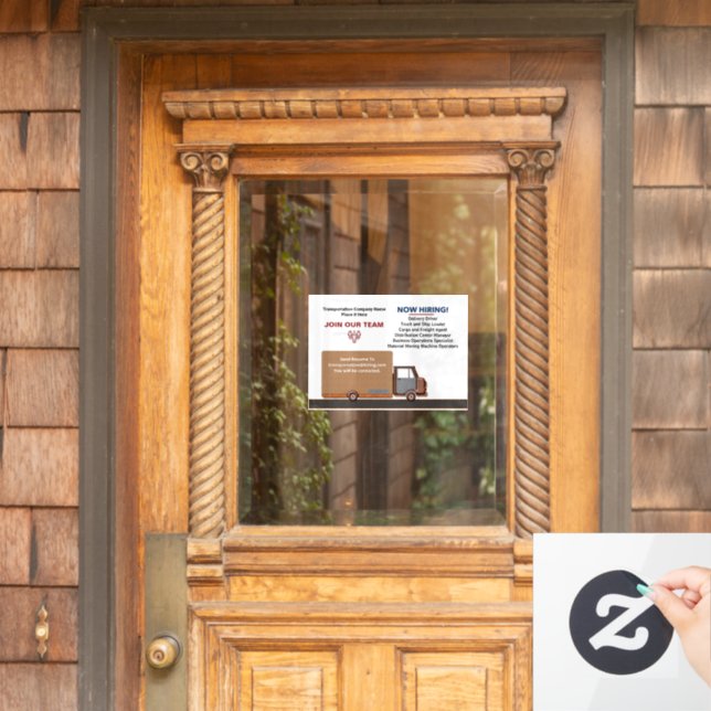 Help Wanted Hiring Join Team Jobs Personalize   Window Cling (Home Door)