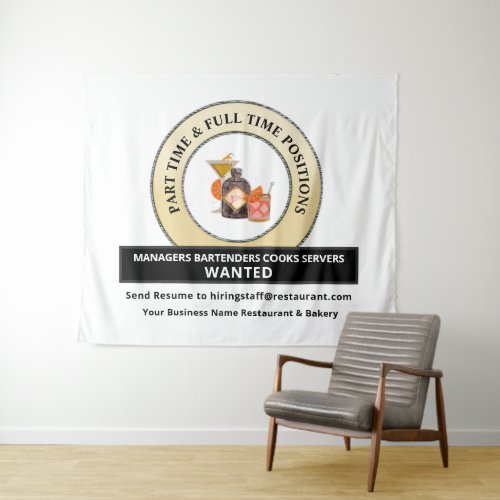 Help Wanted Jobs Hiring Sign Personalize  Tapestry