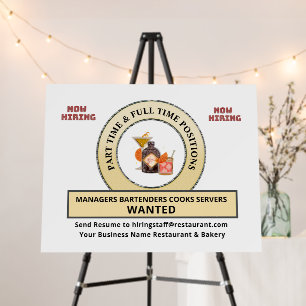 Help Wanted Jobs Now Hiring Employees Personalize  Foam Board