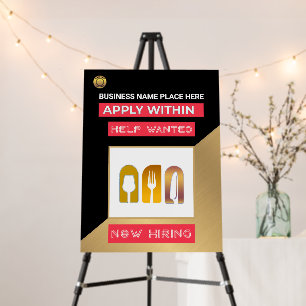 Help Wanted Now Hiring Apply Logo Custom  Foam Board