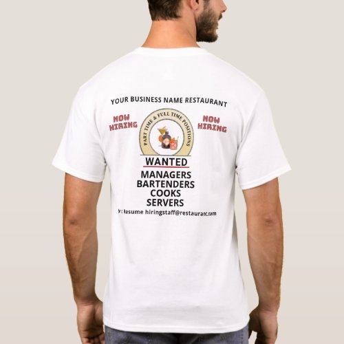 Help Wanted Now Hiring Employees Custom T_Shirt