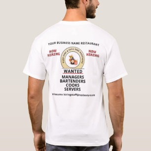 Help Wanted Now Hiring Employees Personalize T-Shirt