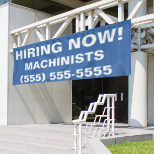 Help Wanted, Now Hiring Employment Banner
