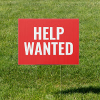 Help Wanted Red Sign
