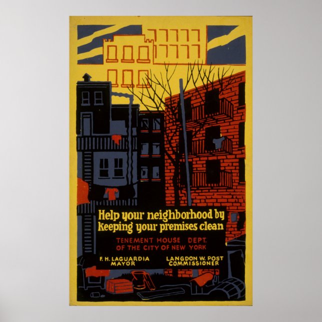 Help Your Neighborhood 1936 Vintage WPA Poster (Front)