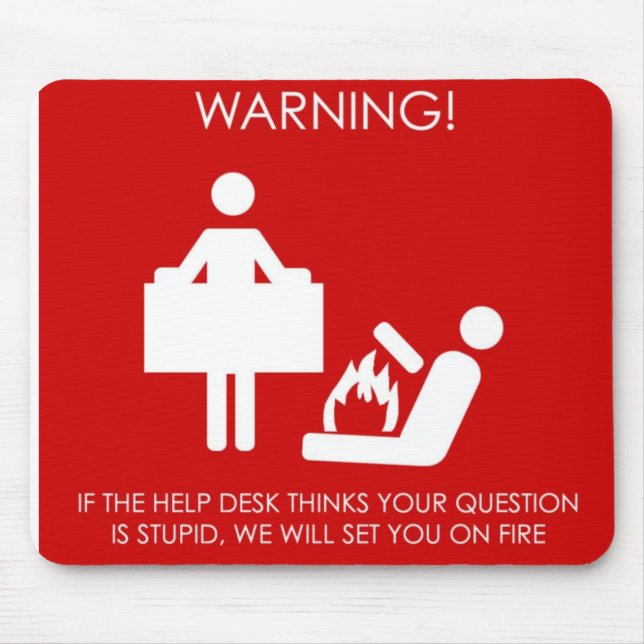 Helpdesk mousemat mouse pad (Front)