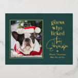 Helpful Pet Foil Holiday Postcard Christmas Card<br><div class="desc">Celebrate the season with this modern and stylish holiday postcard from Berry Berry Sweet. Visit our website at berryberrysweet.com to learn more about us and to see our full product lines.</div>