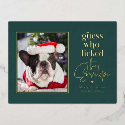 Helpful Pet Foil Holiday Postcard Christmas Card