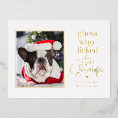 Helpful Pet Foil Holiday Postcard Christmas Card