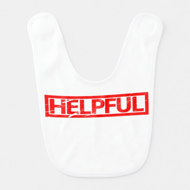 Helpful Stamp Baby Bib (Front)