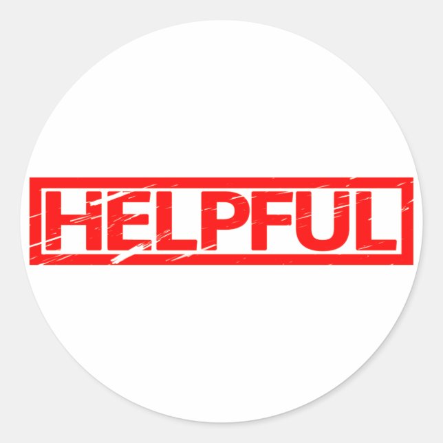 Helpful Stamp Classic Round Sticker (Front)