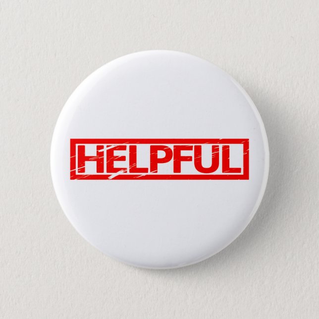 Helpful Stamp Pinback Button (Front)