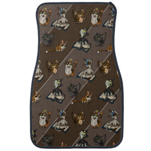 Helpful Study Cats Car Floor Mat