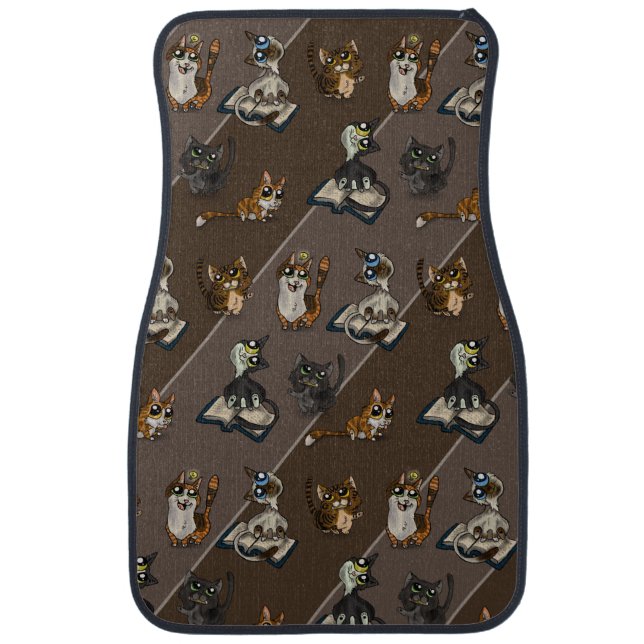 Helpful Study Cats Car Floor Mat (Front)