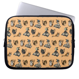 Helpful Study Cats Yellow Laptop Sleeve