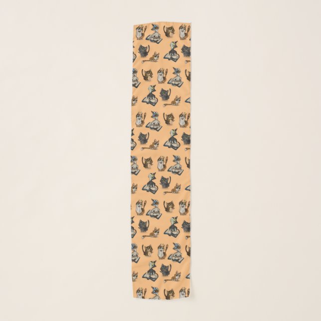 Helpful Study Cats yellow Scarf (Front)