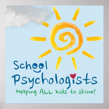 Helping All Kids To Shine School Psychology Poster by schoolpsychdesigns at Zazzle