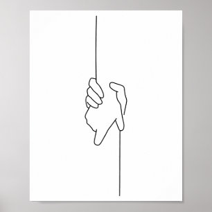 Helping each other Illustration Poster