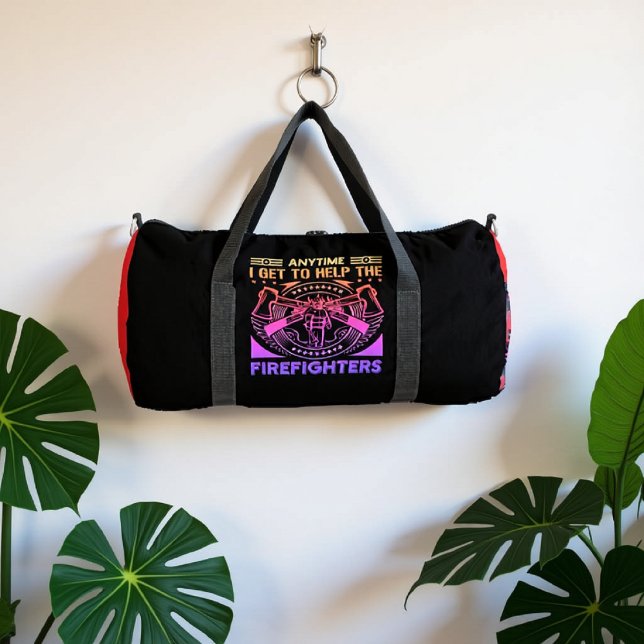Helping Firefighters Is My Anytime Duffle Bag (Creator Uploaded)