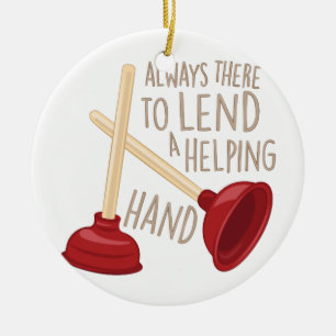 Helping Hand Ceramic Ornament