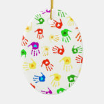 Helping Hands ! Ceramic Ornament
