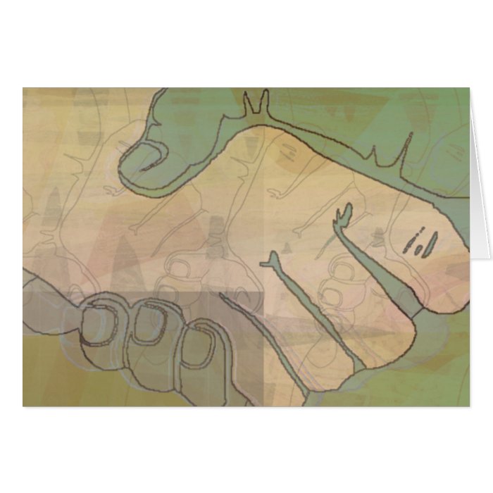 Helping Hands Green Greeting Card
