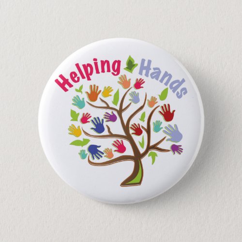 Helping Hands Pinback Button