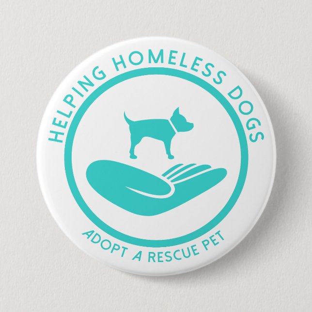 "Helping Homeless Dogs" Button (Front)