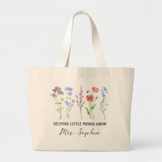 Helping Little Minds Grow Tote | Custom Name Teach