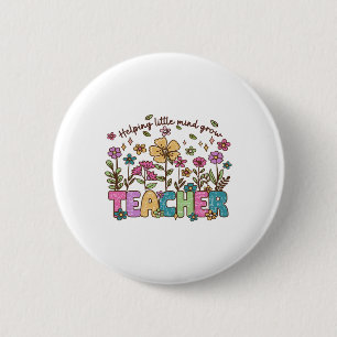 Helping Little Minds Grow Wildflowers Teacher Back Button