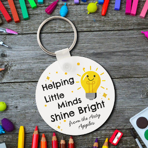 Helping Little Minds Shine Bright   Teacher  Keychain
