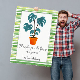 Helping Me Grow Plant Teacher Giant Thank You Card